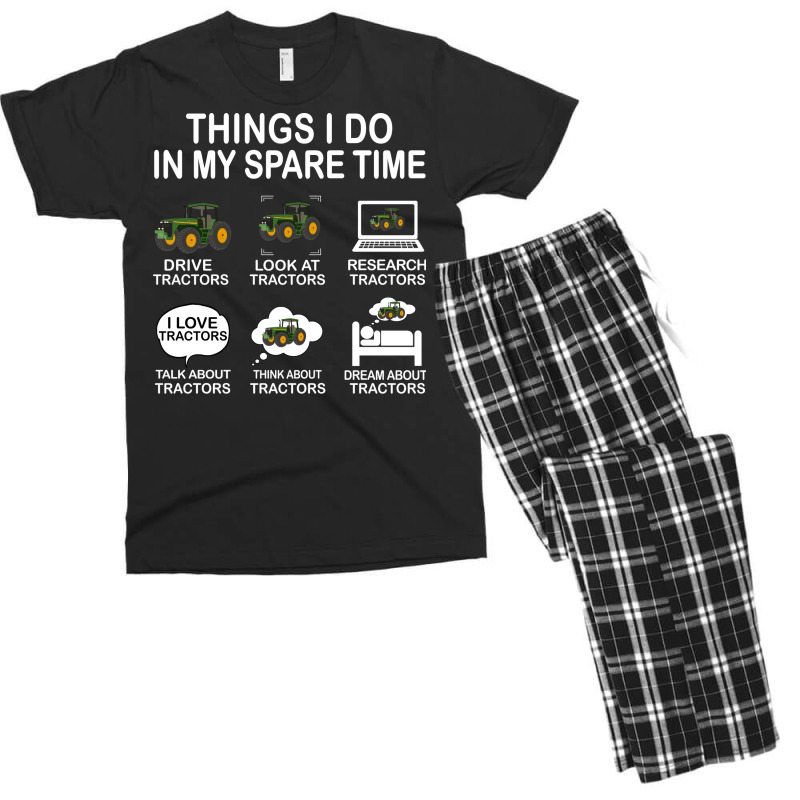 Things I Do In My Spare Time Tractor Nature Men's T-shirt Pajama Set | Artistshot