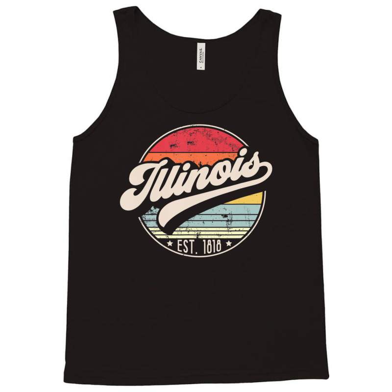 Limited Edition Retro Illinois Home State Il Cool 70s Style Sunset Tank Top by haodinhvan1 | Artistshot