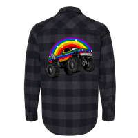 Lgbt Monster Truck Rainbow Flag Lgbtq Car Gay Pride Month Cool Flannel Shirt | Artistshot