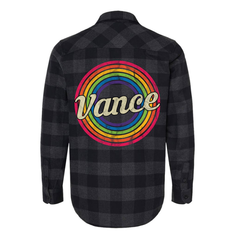 Vance Retro Rainbow Fadedstyle Flannel Shirt by kejaboant | Artistshot