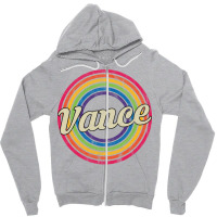 Vance Retro Rainbow Fadedstyle Zipper Hoodie | Artistshot