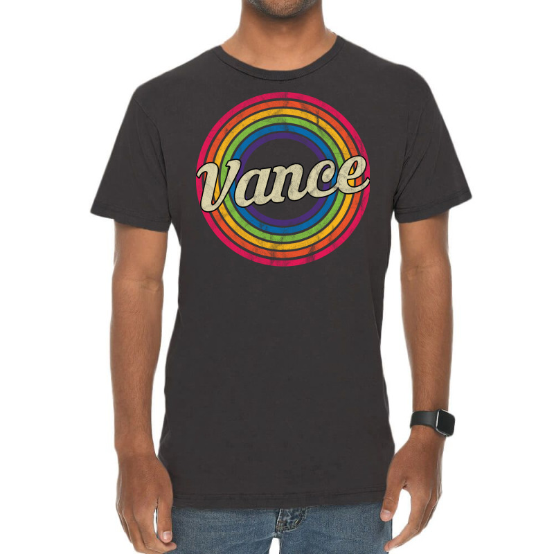 Vance Retro Rainbow Fadedstyle Vintage T-Shirt by kejaboant | Artistshot