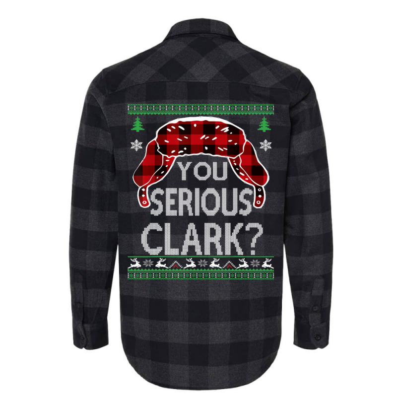 You Serious Clark Ugly Christmas Sweater Boy Flannel Shirt | Artistshot