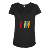 Electric Guitar Headstock Vintage Style Maternity Scoop Neck T-shirt | Artistshot