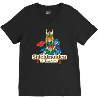 Viking Warrior Girl Shieldmaiden In Training V-neck Tee | Artistshot