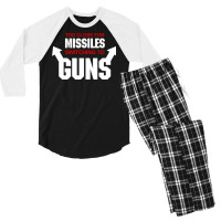 Too Close For Missiles Switching To Guns Quote Men's 3/4 Sleeve Pajama Set | Artistshot