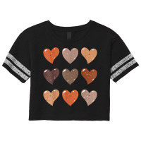 Melanin Skin Tone Hearts, Be Kind, Black History Month Tees T Shirt Scorecard Crop Tee | Artistshot