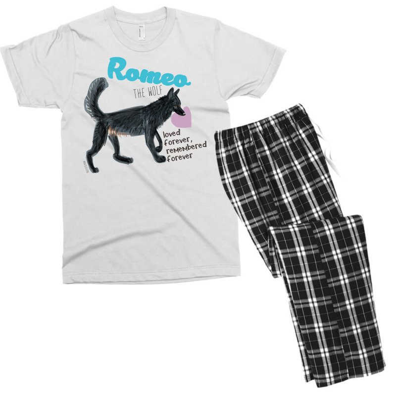 Totem Romeo The Wolf Men's T-shirt Pajama Set | Artistshot