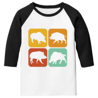 Boar  Retro Boars I Pig I Aesthetic I Hog I Boar Youth 3/4 Sleeve | Artistshot