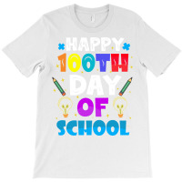 100 Days Of School Red 70s T-shirt | Artistshot