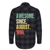 25th 1994 Birthday Awesome August Flannel Shirt | Artistshot