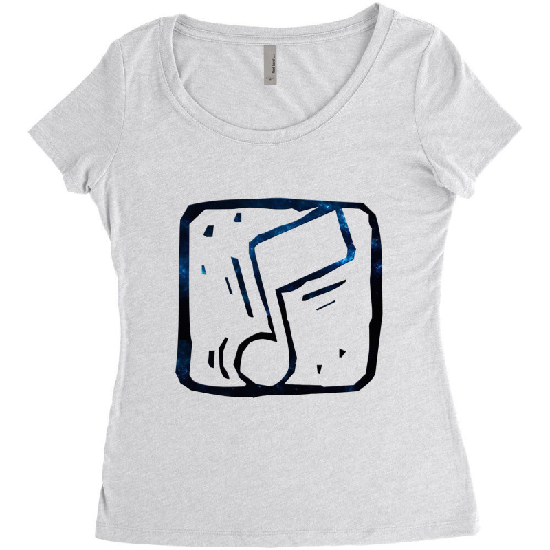 Music Note Women's Triblend Scoop T-shirt by erjassaga | Artistshot