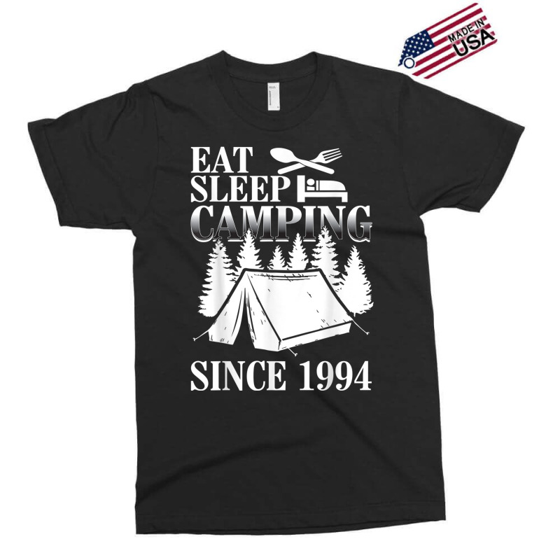 25th Birthday Eat Sleep Camping Camper Exclusive T-shirt by ALFREDMCGOWAN | Artistshot