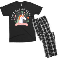 100 Days Of School 100 Days Smarter Quote Men's T-shirt Pajama Set | Artistshot