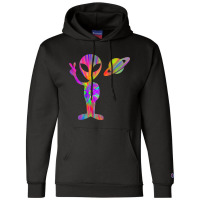 Alien Hippie Saturn Silhouette I Aliens Ufo Roswell Tie Dye Champion Hoodie | Artistshot