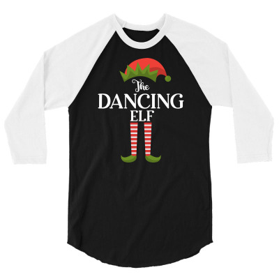 Dancing Elf Funny Family Christmas Matching 3/4 Sleeve Shirt Designed By Youart