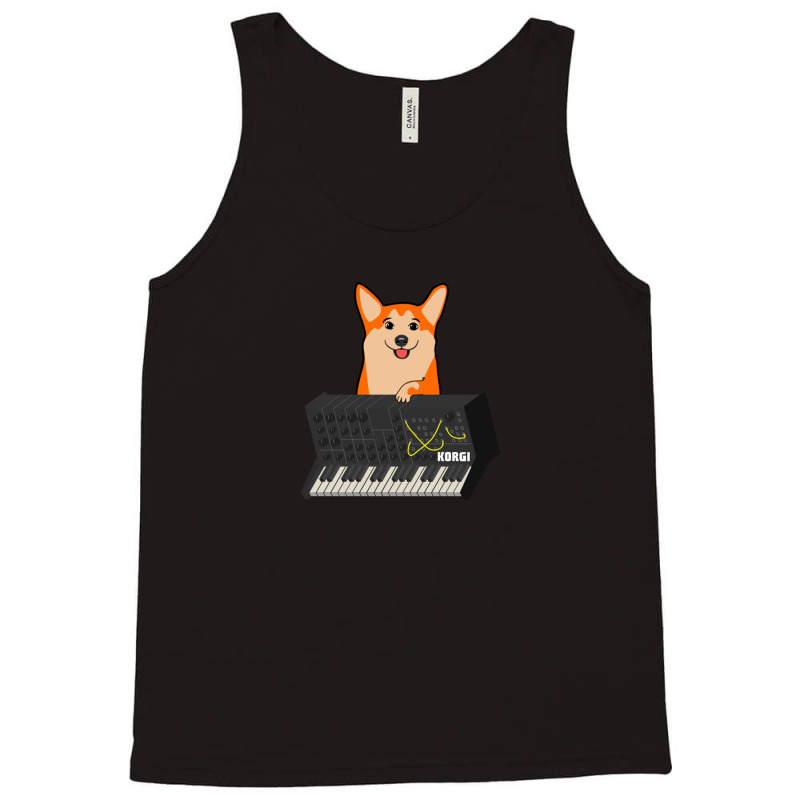 Funny Synthesizer Fan Korgi Corgi Dog Lover .png Tank Top | Artistshot