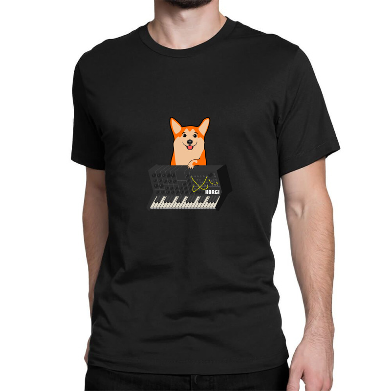 Funny Synthesizer Fan Korgi Corgi Dog Lover .png Classic T-shirt | Artistshot