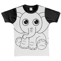 Cute Elephant Sitting Down Graphic Youth T-shirt | Artistshot