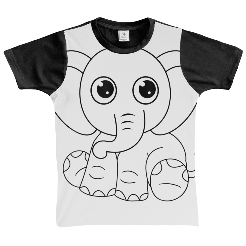 Cute Elephant Sitting Down Graphic Youth T-shirt | Artistshot