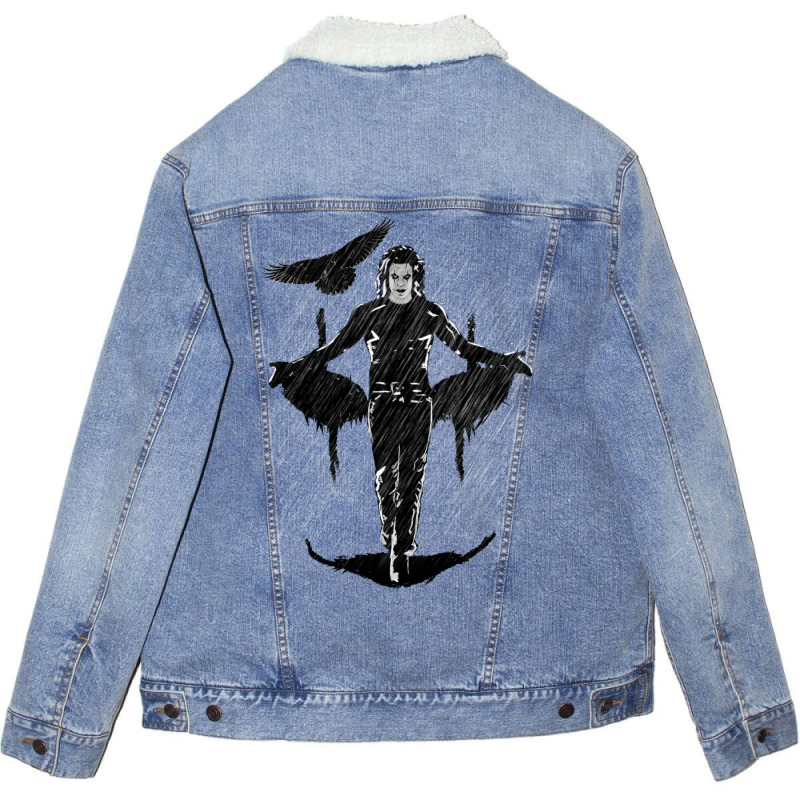 The Crow 20 Unisex Sherpa-Lined Denim Jacket by omonovwomgm | Artistshot