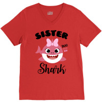 Cute Sister Shark Vintage V-neck Tee | Artistshot