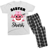 Cute Sister Shark Vintage Men's T-shirt Pajama Set | Artistshot