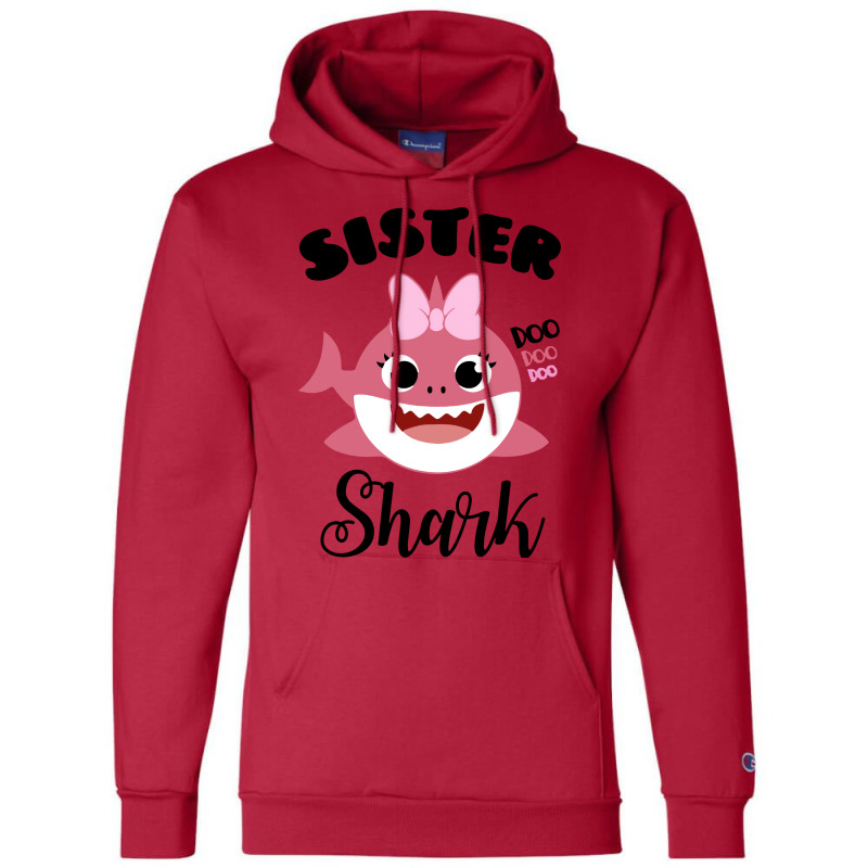 Cute Sister Shark Vintage Champion Hoodie by koyunsnoerw | Artistshot