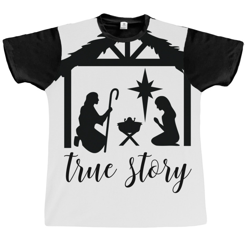 True Story Nativity Christmas Nativity Bethlehem Holy Night Christmas Graphic T-shirt | Artistshot