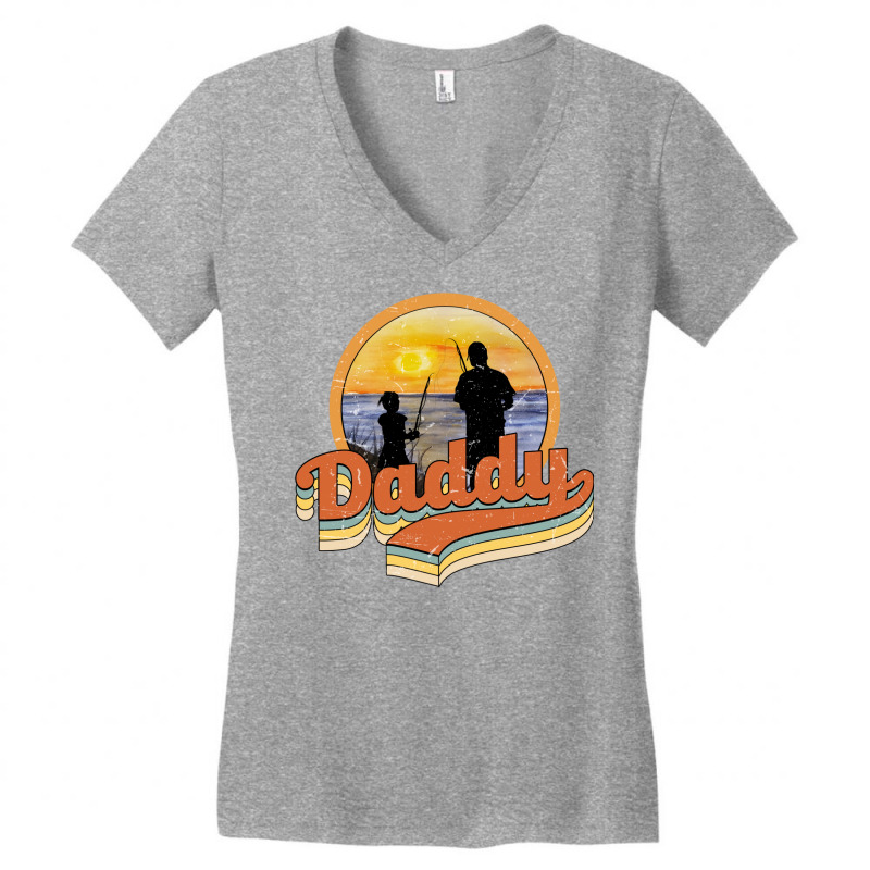 Go To Fish With Daddy Women's V-Neck T-Shirt by palerviivug | Artistshot