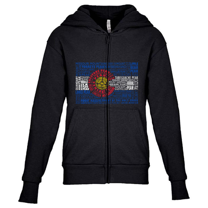 Hot Trend Colorado Fourteeners State Flag 14er Youth Zipper Hoodie | Artistshot