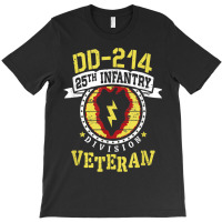 25th Infantry Division Patch Tropic Lightning Dd-214 Veteran T-shirt | Artistshot