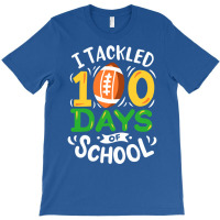 100 Days Of School Football Tumblr T-shirt | Artistshot