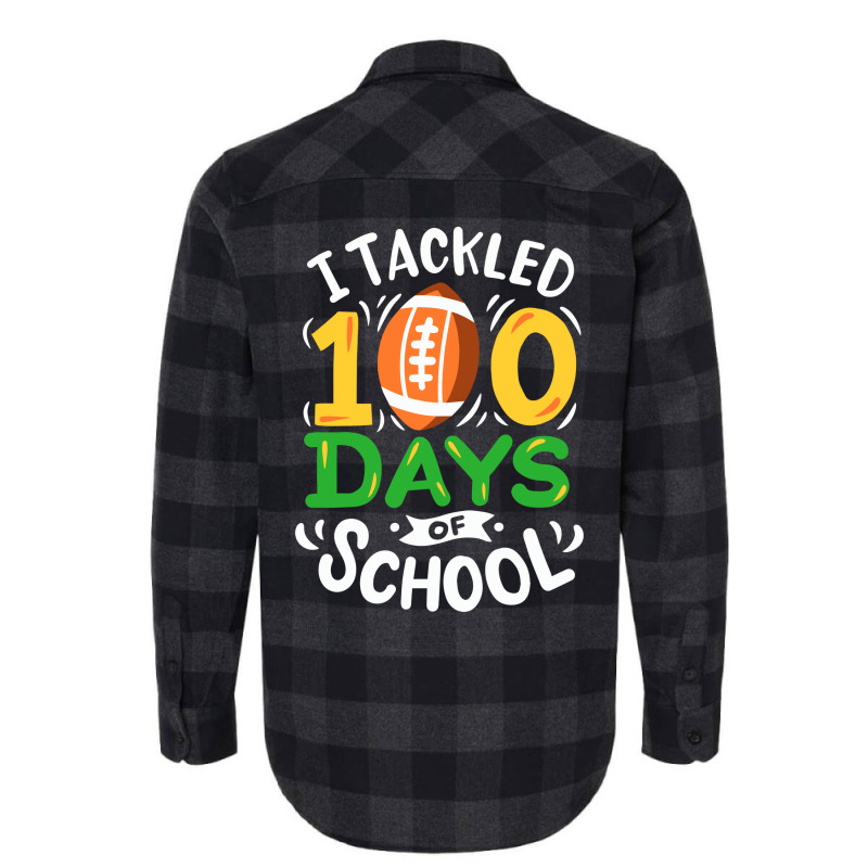 100 Days Of School Football Tumblr Flannel Shirt | Artistshot