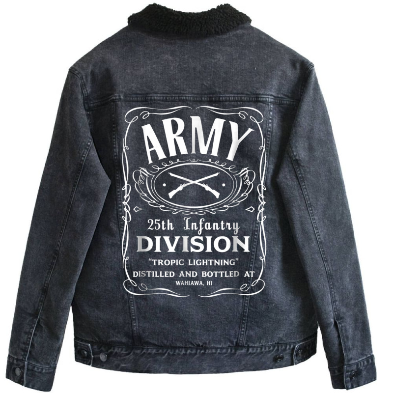 25th Infantry Division Shirt001 Unisex Sherpa-Lined Denim Jacket by ALFREDMCGOWAN | Artistshot