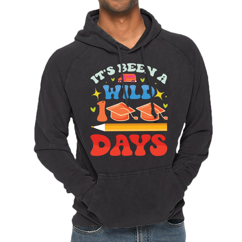 Its Been A Wild 100 Days Cute Vintage Hoodie by jhanasuttal | Artistshot