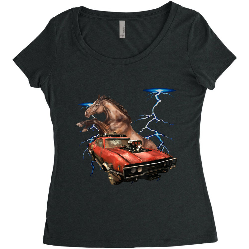 American Muscle Cars - Thunderstorm Car - Auto Mechanic Gift Women's Triblend Scoop T-shirt by DanaMarieDeLosSantos | Artistshot