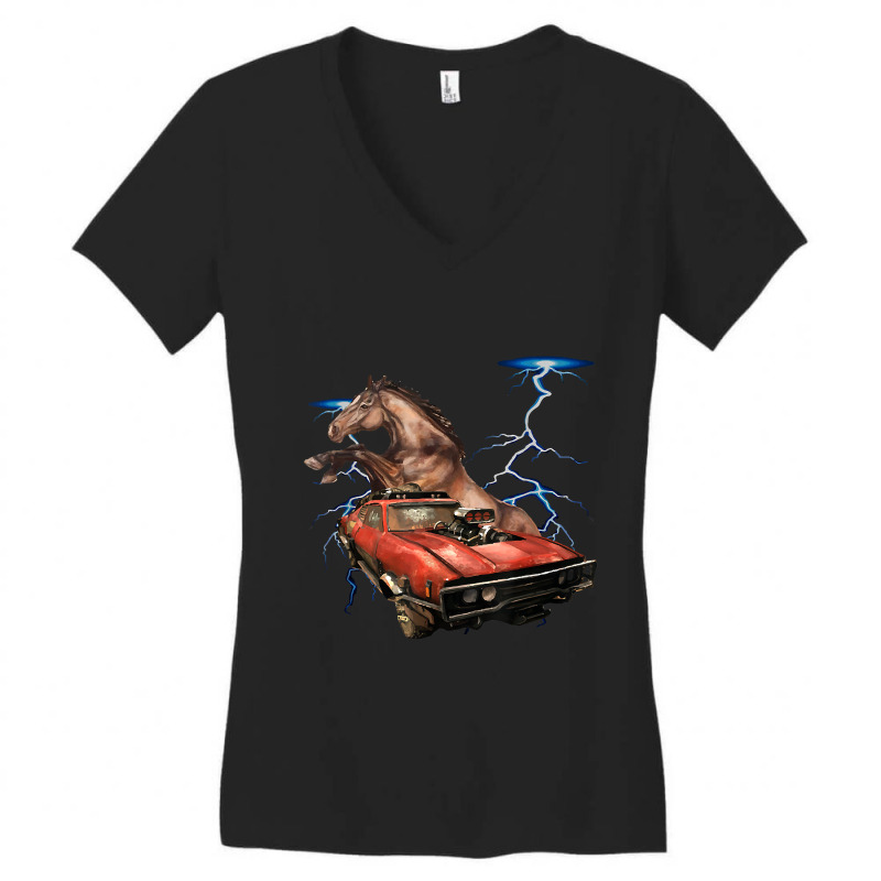 American Muscle Cars - Thunderstorm Car - Auto Mechanic Gift Women's V-Neck T-Shirt by DanaMarieDeLosSantos | Artistshot