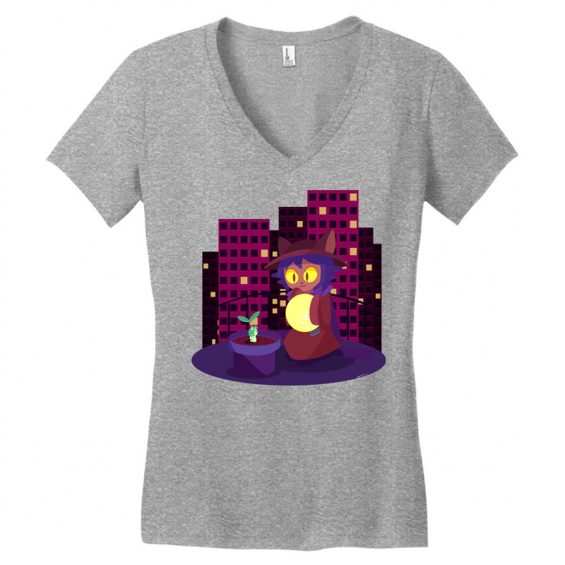 Oneshot Niko In Refuge With Maize Women's V-Neck T-Shirt by kotwajfndjds | Artistshot