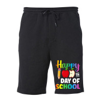 100 Days Of School Red 80s Fleece Short | Artistshot