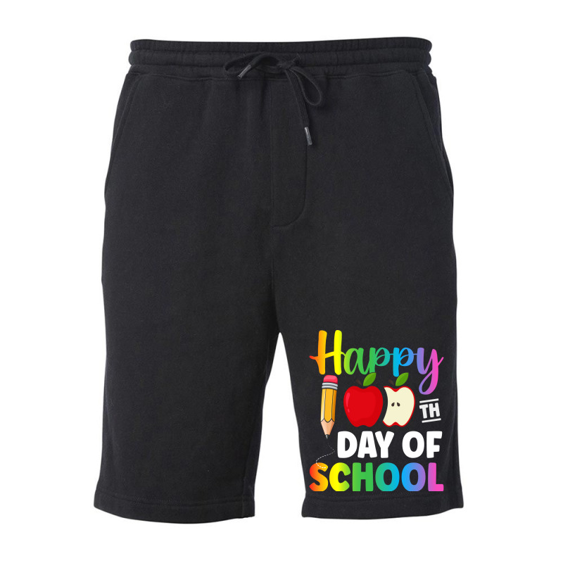 100 Days Of School Red 80s Fleece Short | Artistshot