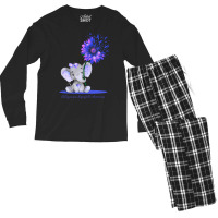 Hot Trend Osteogenesis Imperfecta Awareness Cute Elephant Sunflower Bl Men's Long Sleeve Pajama Set | Artistshot