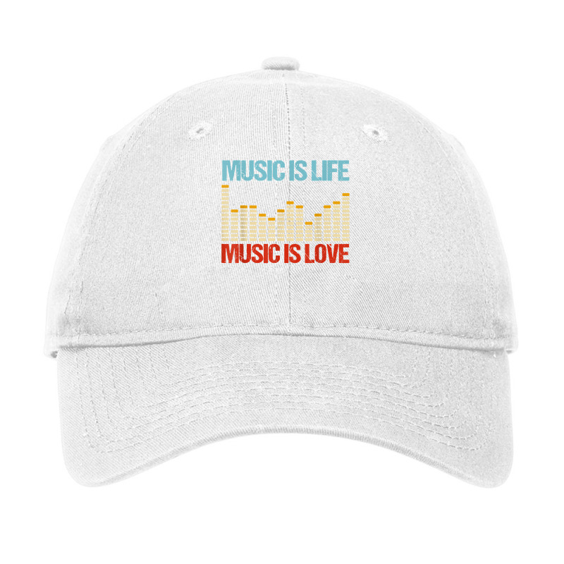 Music Is Life Music Is Love Equalizer Spectrum Analyzer T Shirt Adjustable Cap by araceliphexy | Artistshot