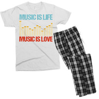 Music Is Life Music Is Love Equalizer Spectrum Analyzer T Shirt Men's T-shirt Pajama Set | Artistshot