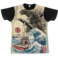 Orca In Japan Woodblock Nature Graphic T-shirt | Artistshot