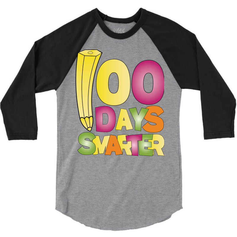 100 Days Smarter Funny Stars 3/4 Sleeve Shirt | Artistshot