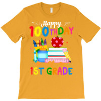 Happy 100th Day Of 1st Grade Teacher 100 Days Of School Boys Red T-shirt | Artistshot