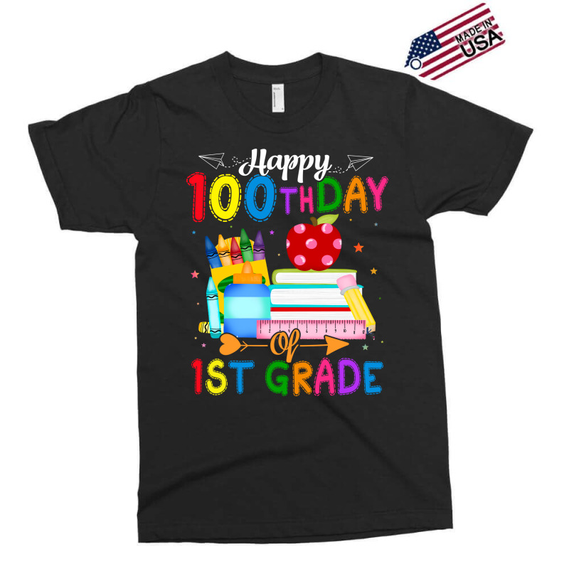 Happy 100th Day Of 1st Grade Teacher 100 Days Of School Boys Red Exclusive T-shirt | Artistshot