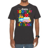 Happy 100th Day Of 1st Grade Teacher 100 Days Of School Boys Red Vintage T-shirt | Artistshot