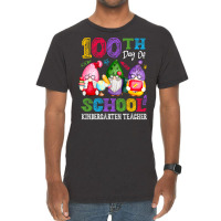 Happy 100th Day Of School Cute Gnome Kindergarten Teacher Trending Vintage T-shirt | Artistshot